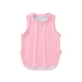 thumbnail image 1 of Zecgelong Kids Girls Summer Athletic Solid Color Tank Tops Split Curved Hem Sleeveless Shirts For Gym Yoga Running Girls Short Sleeve Tops Size 4-5 Years, 1 of 4