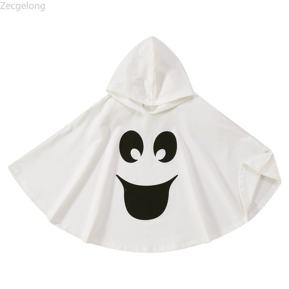 Zecgelong Kids Hooded Cloak Cape Party Dress Up Role Play Outfit for Toddler Beige Size 6M-4Y