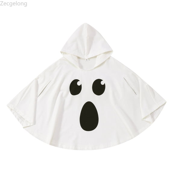 Zecgelong Kids Hooded Cloak Cape Party Dress Up Role Play Outfit for Toddler White Size 6M-4Y