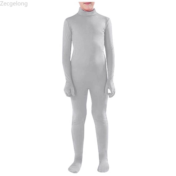 Zecgelong Kids Invisibility Romper Jumpsuit Party Dress Up Role Play Set Gray Size S-XXL