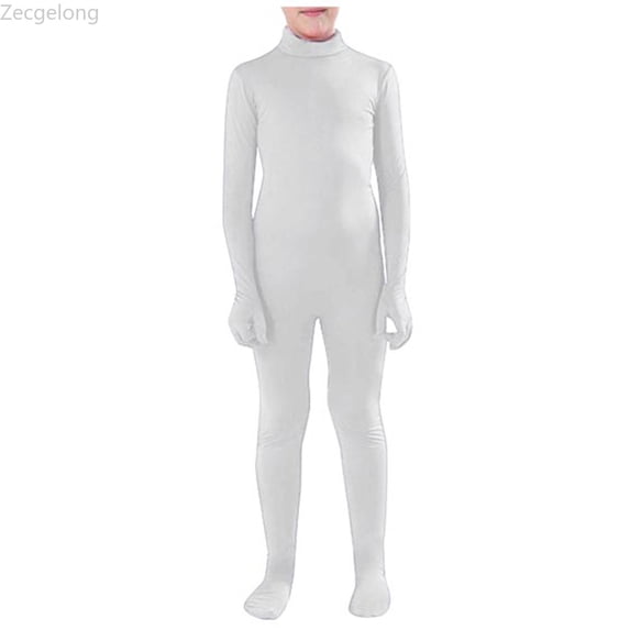 Zecgelong Kids Invisibility Romper Jumpsuit Party Dress Up Role Play Set White Size S-XXL