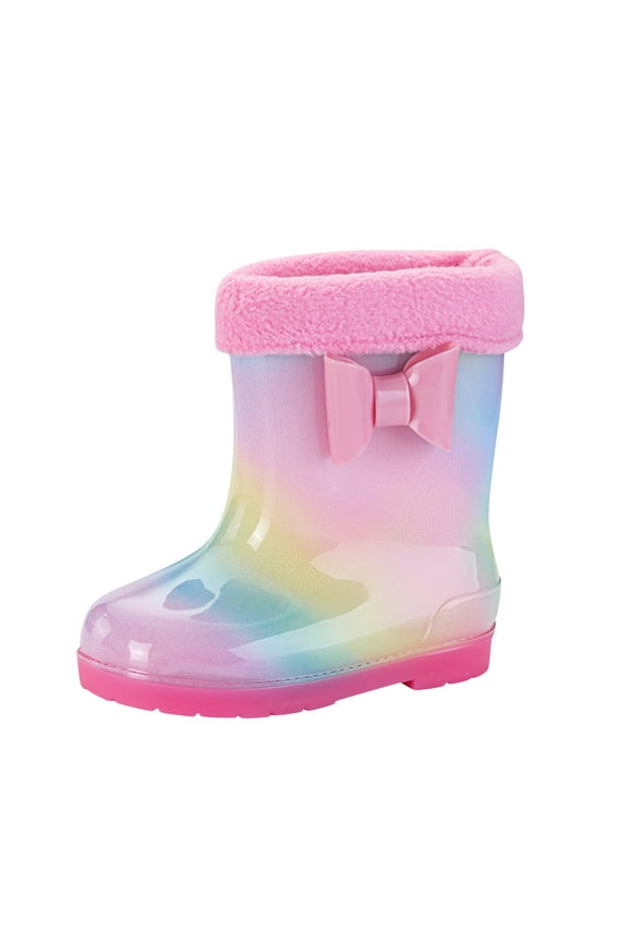 Kids Shoes Rain Boots Cartoon Children Rain Boots Boys And Girls Infant Rain Boots Water Rubber Shoes Toddler Princess Boots‌ 4.5-5 Years