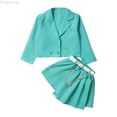 thumbnail image 1 of Zecgelong Kids Toddler Baby Girls Autumn Winter Solid Cotton Long Sleeve Shirt Skirts Set Suit Clothes Girls 2 Piece Sets Age 1-2 Years, 1 of 5