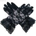 thumbnail image 1 of Zecgelong Kids White Lace Gloves Party Dress Up Accessory for Girls Black Size 0, 1 of 4