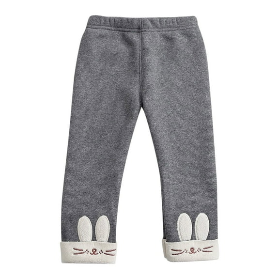 Zecgelong Kids Winter Leggings For Girls Boys Thick Velvet Warm Pants Fleece Lined Winter Leggings Tights Girls Sweatpants Size 6-12 Months