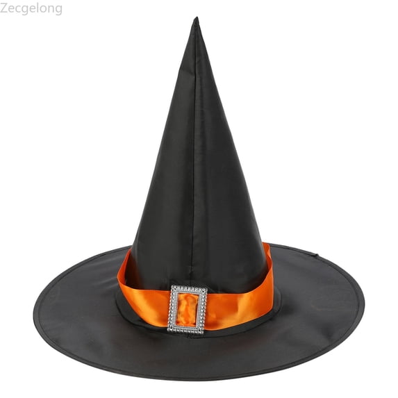 Zecgelong Kids Witch Hat Party Fancy Dress Up Accessory for Children Orange Size 3-10Y