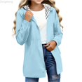 thumbnail image 1 of Zecgelong Lightweight Hooded Jacket With Pockets And Striped For Outdoor Activities, 1 of 6