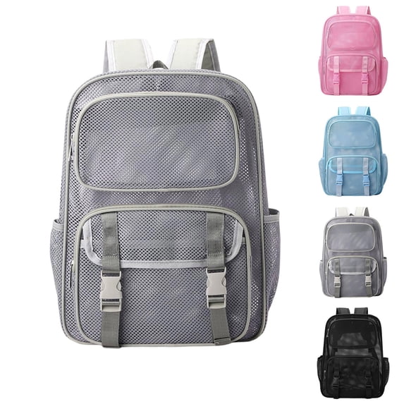 Zecgelong Mesh Backpack Breathable Large Capacity Travel Gym School Daypack Blue