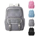 thumbnail image 1 of Zecgelong Mesh Backpack Breathable Large Capacity Travel Gym School Daypack Gray, 1 of 5