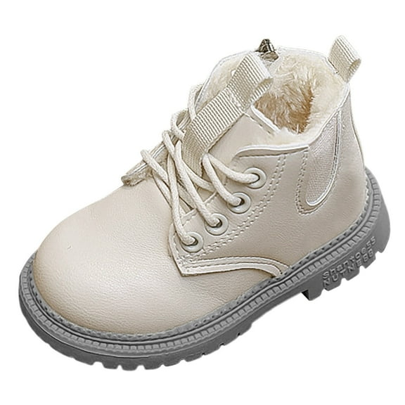 Zecgelong New British Fashionable Cotton Short Boots Girls Snow Boots Water Proof Lightweight And Durable Children Leather Boots Girls' Ankle Boots 11