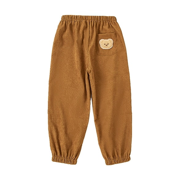 Zecgelong New Fall And Winter Clothing For Boys And Girls Quality Corduroy Fabric Children's Long Bear Pants Boys School Uniform Pants Size 3-4 Years