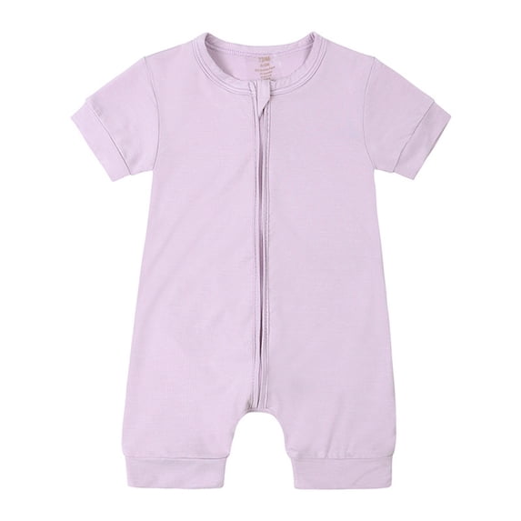 Zecgelong Baby Girls Boys Rompers Pajamas Zipper Short Sleeve Sleeper Jumpsuit Boys Rompers Set Size 18-24 Months