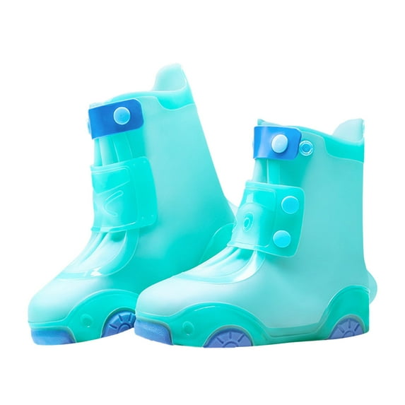 Zecgelong Rain Shoe Covers Rain Boots Shoe Covers For Boys And Girls Reusable Galoshes Overshoes Kids' Work Boot 12-13 Years