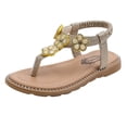 thumbnail image 1 of Zecgelong Shoes Floral Infant Crystal Sandals Girls Toddler Bling Flip Kids Flop Baby Girl's shoes Waterproof Girls' Boots‌ 4-5 Years, 1 of 1