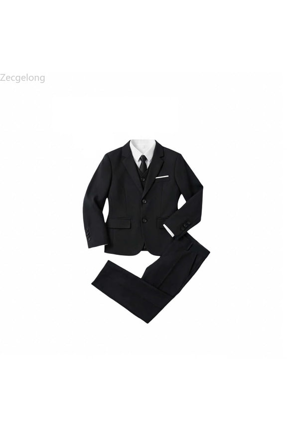 Stylish Boys Formal Classic And Pants Outfit For Occasions And School Events Boys Long Sleeve Suit Sets for Boys 4-5 Years