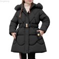 thumbnail image 1 of Zecgelong Stylish Long Waist Winter Coat For Girls With Warm Filling And Detachable Hood, 1 of 6