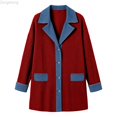 thumbnail image 1 of Zecgelong Stylish Two Tone Denim Outerwear For Girls Casual Warm Jacket With Comfortable Fit, 1 of 6