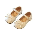 thumbnail image 1 of Zecgelong Summer And Autumn Girls Boots Cute Flat Solid Color Bow Buckle Casual And Comfortable Girls' Snow Boots‌ 6.5, 1 of 5