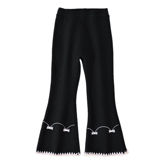 Zecgelong Thermal Leggings For Girls Flared Trousers Stretch Flared Winter Warm Trousers For Children And Toddlers Girls Athletic Pants Size 18-24 Months