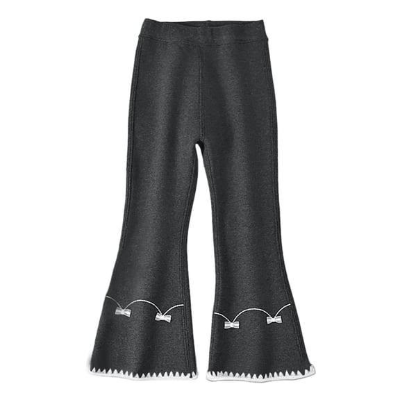 Zecgelong Thermal Leggings For Girls Flared Trousers Stretch Flared Winter Warm Trousers For Children And Toddlers Girls Athletic Pants Size 3-4 Years