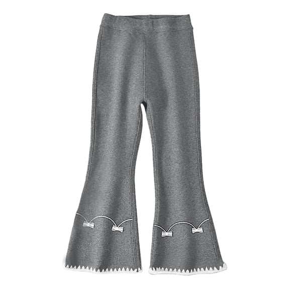 Zecgelong Thermal Leggings For Girls Flared Trousers Stretch Flared Winter Warm Trousers For Children And Toddlers Girls Athletic Pants Size 8-10 Years