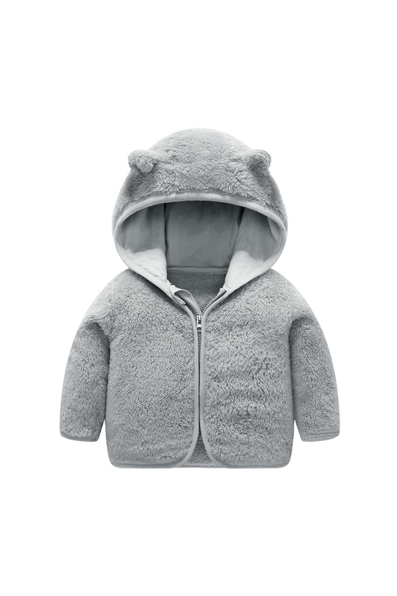 Toddler Baby Boys Girls Winter Windproof Hooded Coat Jacket Warm Outerwear Size 18-24 Months