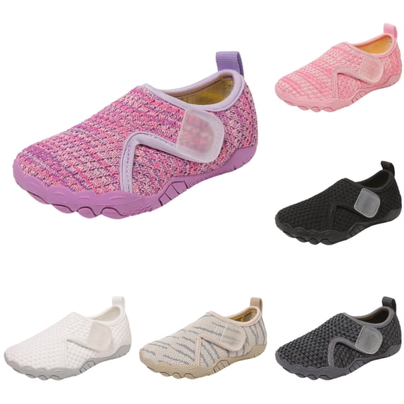 Zecgelong Toddler Barefoot Slip On Lightweight Comfortable School Play Shoes for 10 Little Kids