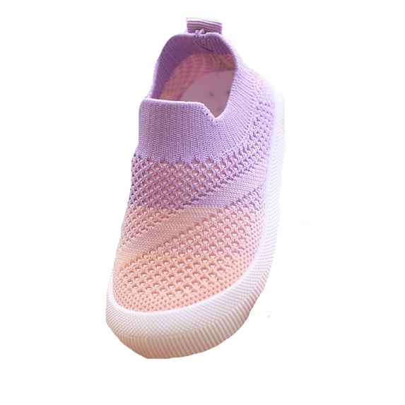 Zecgelong Toddler Boys Girls Sneaker Slip On Shoes Kids Lightweight Breathable Walking Shoes