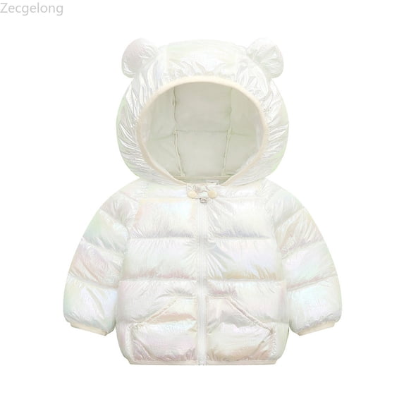 Zecgelong Toddler Boys Girls Winter Coat Hooded Jacket Wear Windproof Zipper Warm Outwear