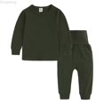 thumbnail image 1 of Zecgelong Toddler Kids Baby Boy Girl Clothes Unisex Solid Sweatsuit Long Sleeve Warm Pullover Tops Hight Waist Pants Set Fall Winter Pajamas Outfits Boys Winter Sets Size 5-6 Years, 1 of 5