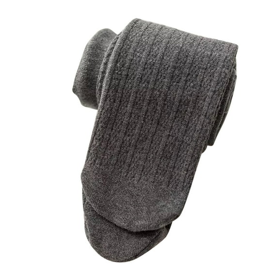 Zecgelong Toddler Kids Girls Cotton Fleece Lined Warm Full Leggings Knitted Stretchy Basic Full Length Pants Winter Toddler Girls Stretchy Jeans For School Size 6-8 Years