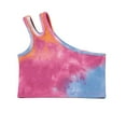 thumbnail image 1 of Zecgelong Toddler Kids Girls Dance Tank Top One Shoulder Racerback Tie Dye Crop Tank Top Sleeveless Sports Dance Top For Ballet Gymnastics Dancewear Girls Athletic Performance Tops Size 18-24 Months, 1 of 3