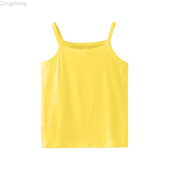 Zecgelong Toddler Kids Girls Dance Tank Top Racerback Crop Tank Top Soild Sleeveless Sports Dance Top Ballet Gymnastics Dancewear Girls Sleeveless T-Shirts Size for Girl 5-6 Years