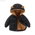 thumbnail image 1 of Zecgelong Toddler Kids Baby Boys Girls Winter Bear Ears Hooded Coat Jacket Thick Warm Outerwear Clothes Outfits, 1 of 5