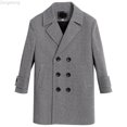 thumbnail image 1 of Zecgelong Warm Boys Winter Coat Thickened Wool Blend Jacket Windproof Kids Overcoat With For Cold Weather, 1 of 6