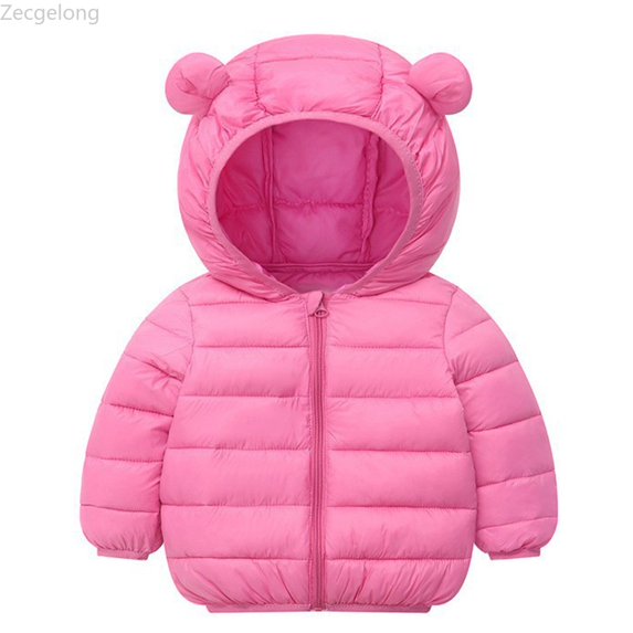 Zecgelong Winter Baby Kids Boys Girls Long Sleeve Keep Warm Zipper UP Hood Coat Jacket With Pocket