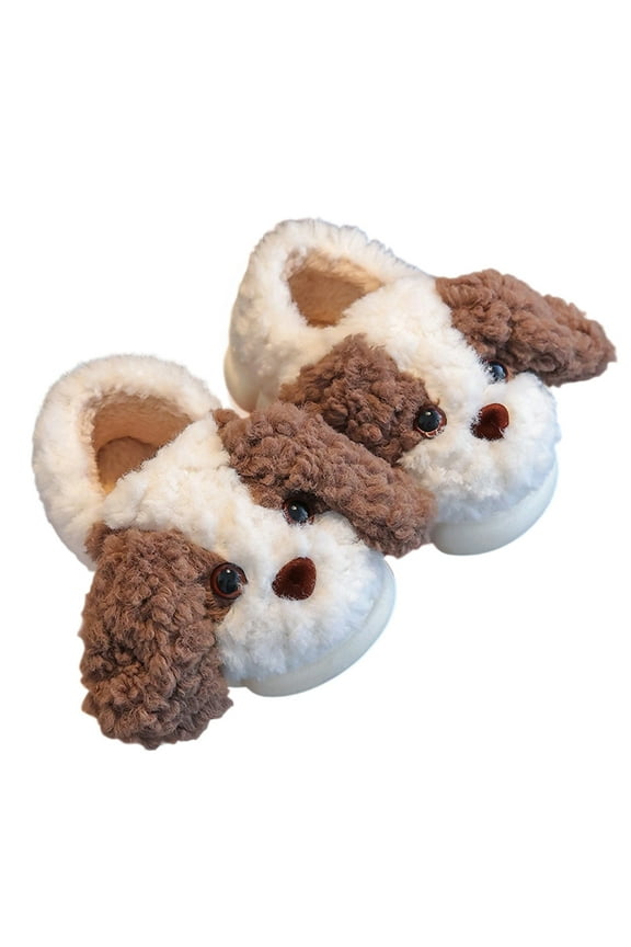 Winter Warm Slippers For Girls And Boys. Suitable For Children To Wear Indoors Suitable For Young Children. Girls' Slip-On Slippers Size 4-4.5 Years