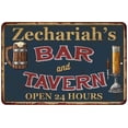 thumbnail image 1 of Zechariah's Green Bar & Tavern Rustic Sign 16 x 24 Matte Finish Metal 116240047982, 1 of 1