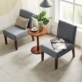 thumbnail image 1 of Zechuan 3 Pics Dining Table Set with Round Table and 2 Upholstered Chairs for Small Spaces, Gray, 1 of 10