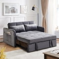 thumbnail image 1 of Onbeam 55.5" Pull Out Sofa Bed, Futon Sleeper Sofa Couch Loveseats with USB Socket, Side Pockets for Living Room-Gray, 1 of 9