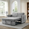 thumbnail image 1 of Onbeam Convertible Sofa Bed with Pull-out Bed - Sleeper Sofa Bed & Futon Loveseat for Living Room & Bedroom - Adjustable Back & Two Pockets - Gray, 1 of 10