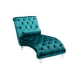 thumbnail image 1 of Zechuan Curved Lounge Chaise sofa, Accent Chair Sofa with Acrylic Leg, Teal, 1 of 9