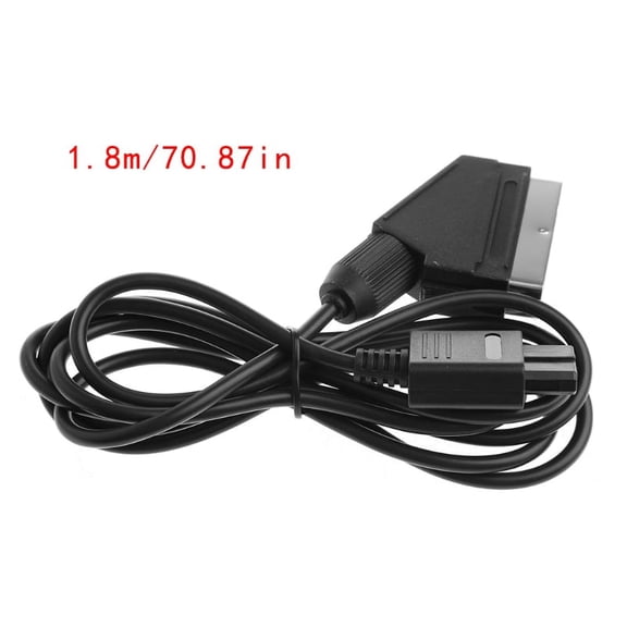 Zecic 1.8m RGB Audio Video AV A/V TV Scart Plug Cable For 64 N64 SNES for NGC NTSC Gamecube Game Console Wire Accessories