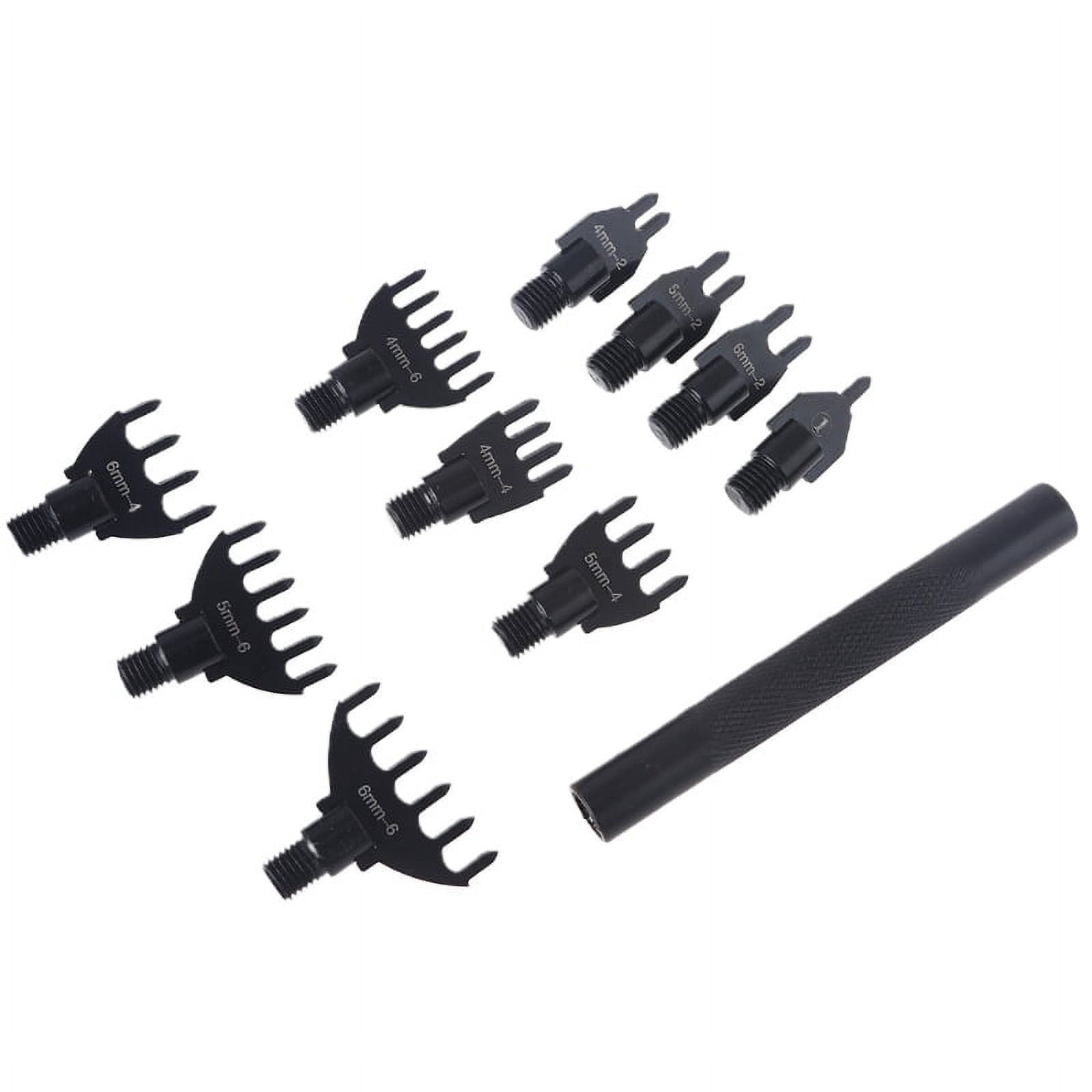 Zecic 10-Piece Replaceable for Head Punch Tool, Prong Lacing Stitching Punch Craft Tools, Hole Punches Chisel Set