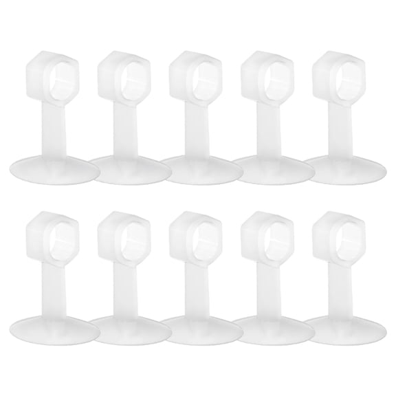 Zecic 10pack Soft Transparents Door Bumpers Invisible Silicone Wall Protectors