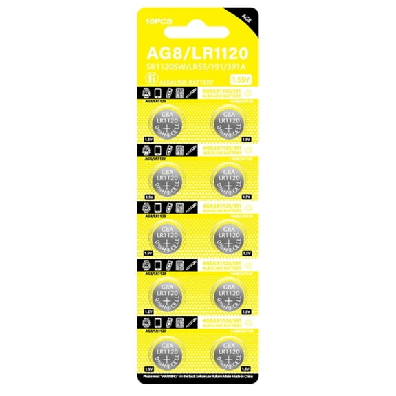 Zecic 10pcs LR1120 Alkaline Batteries AG8 Coin Cell Battery for Remote Controls & Toy