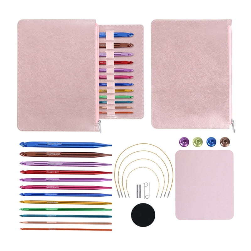 Zecic 12Pcs Interchangeable Afghan Crochet Hook with Cable for Knitting 3.0mm-10mm