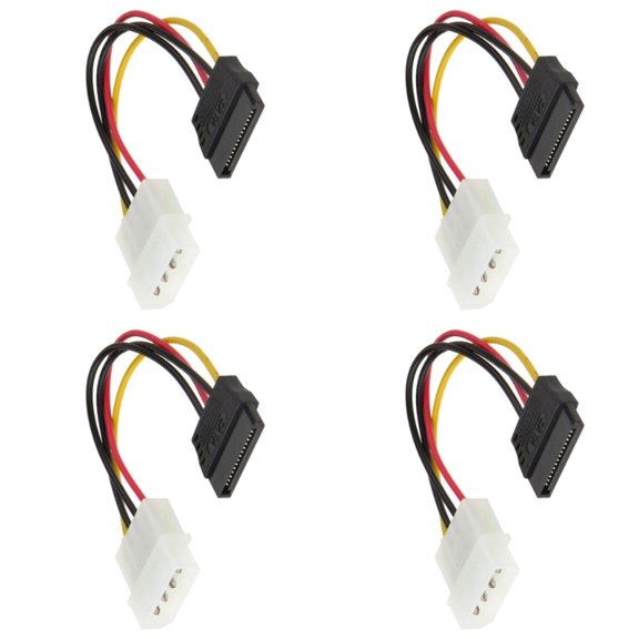 Zecic 15Pin Power Adapter Cable 4Pin To 15Pin Converter For PC Hard Drive Drive