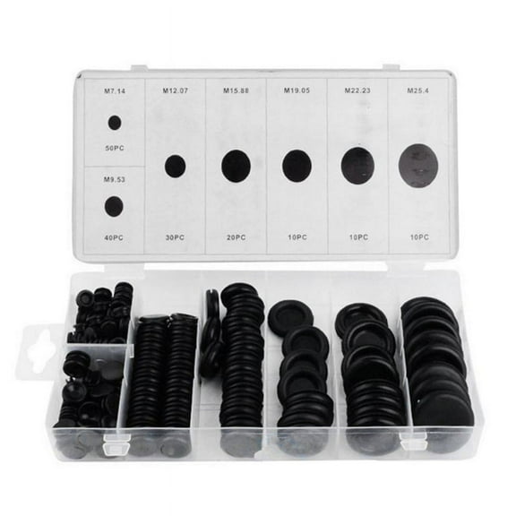 Zecic 170 Rubber Grommet Assortment Firewall Hole Plug Set Electrical Wire Gasket Kit