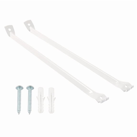 Zecic 1Pair Closet Shelf Brackets Stable Support Wall Mounted Metal Wire Rack Mounting Bracket Accessories For Closet Wire